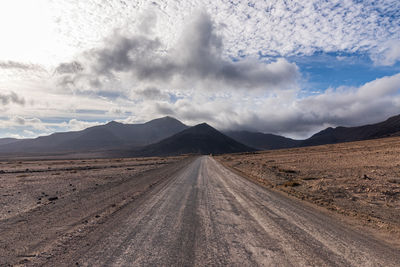 Panoramic view of land road against sky