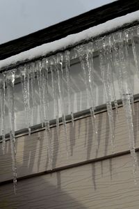 Close-up of fountain against sky