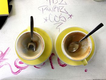 Close-up of coffee on table