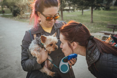 Woman with dog