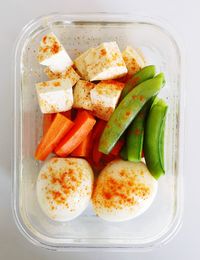 High angle view of vegetables in plate on table