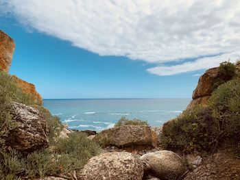 Panoramic view of sea against sky