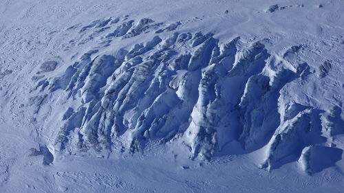 Scenic view of snow covered mountain