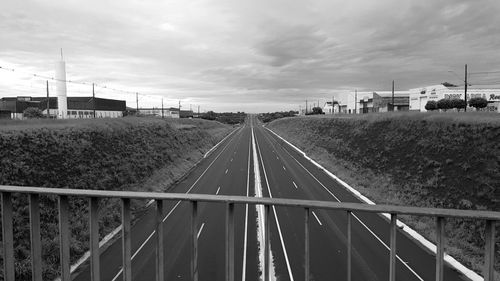 Railroad tracks against sky