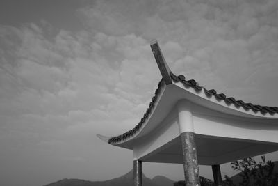 Low angle view of traditional building against sky