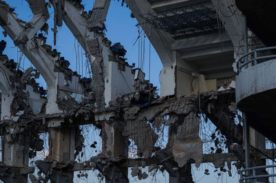 Low angle view of abandoned building