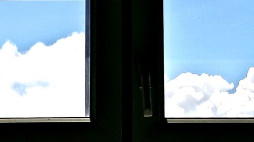 View of sky seen through window