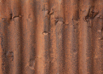 Full frame shot of rusty metal wall