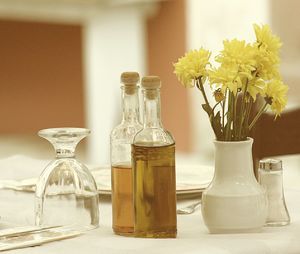 Close-up of table top in restaurant