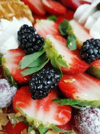 Full frame shot of strawberries