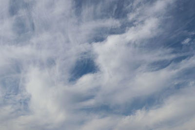 Low angle view of clouds in sky