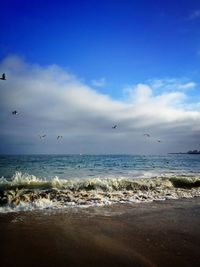 Scenic view of sea against sky