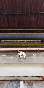 High angle view of abandoned railing