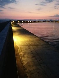 View of road at sunset