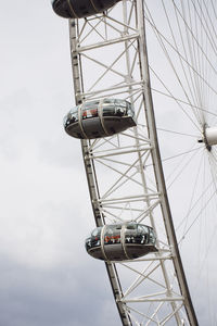 Low angle view of ferris wheel against sky