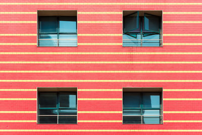 Full frame shot of closed blue windows