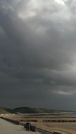 Scenic view of storm clouds over cloudy sky