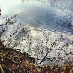 Full frame shot of lake against sky