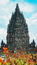 Exterior of temple against sky