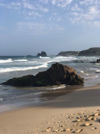 Scenic view of sea against sky