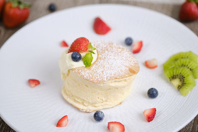 Close-up of cake in plate