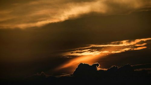 Low angle view of cloudy sky