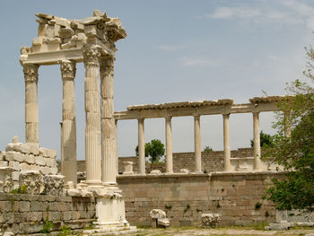 Ruins of temple against sky