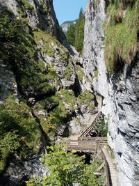 View of bridge over mountains