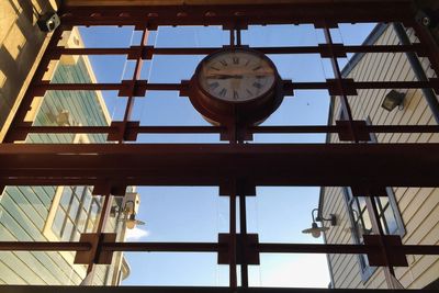 Low angle view of clock tower