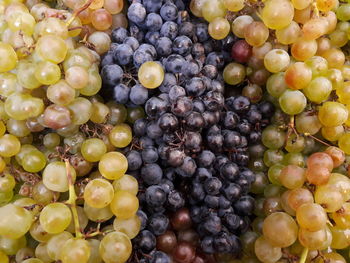 Full frame shot of grapes in market