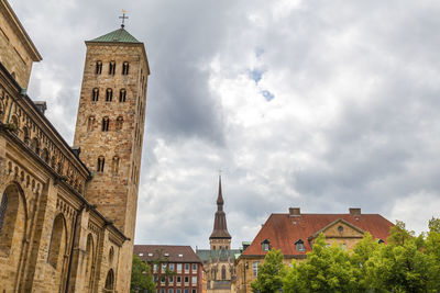 Low angle view of buildings against sky