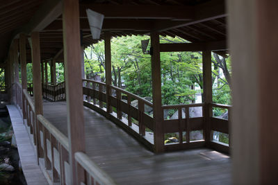 View of empty corridor of building