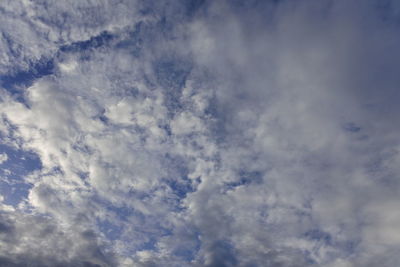 Low angle view of clouds in sky