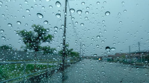 Raindrops on glass window