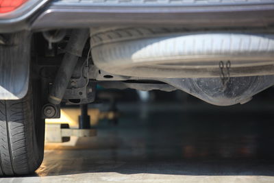 Close-up of airplane wing