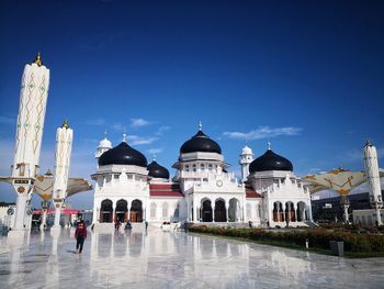 View of historic building against blue sky