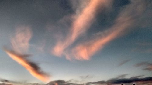 Low angle view of dramatic sky