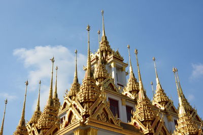 Low angle view of traditional building against sky