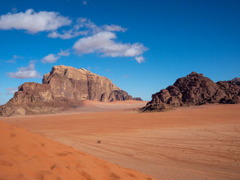 Scenic view of desert against sky