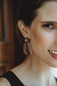 Close-up portrait of a beautiful young woman