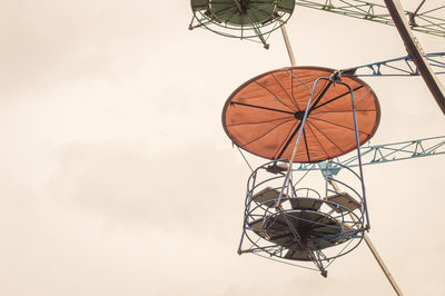 Low angle view of basketball hoop against sky