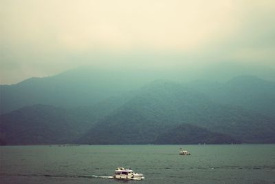 Boats in sea