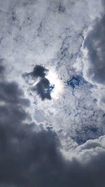 Low angle view of clouds in sky