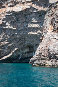 Rock formations in sea