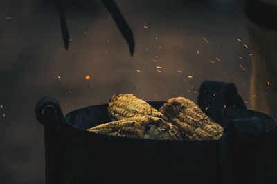 Close-up of preparing food