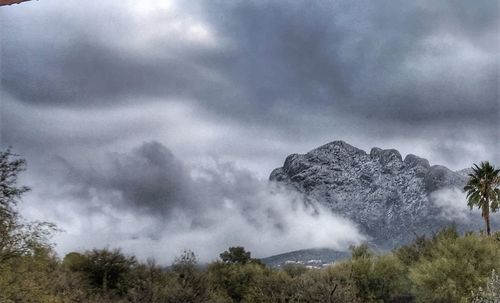 Low angle view of mountain against sky