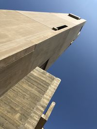 Low angle view of cross against clear sky