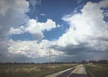 Country road along landscape