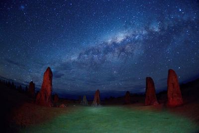 Scenic view of sky at night