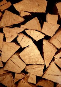 Full frame shot of tree logs in forest